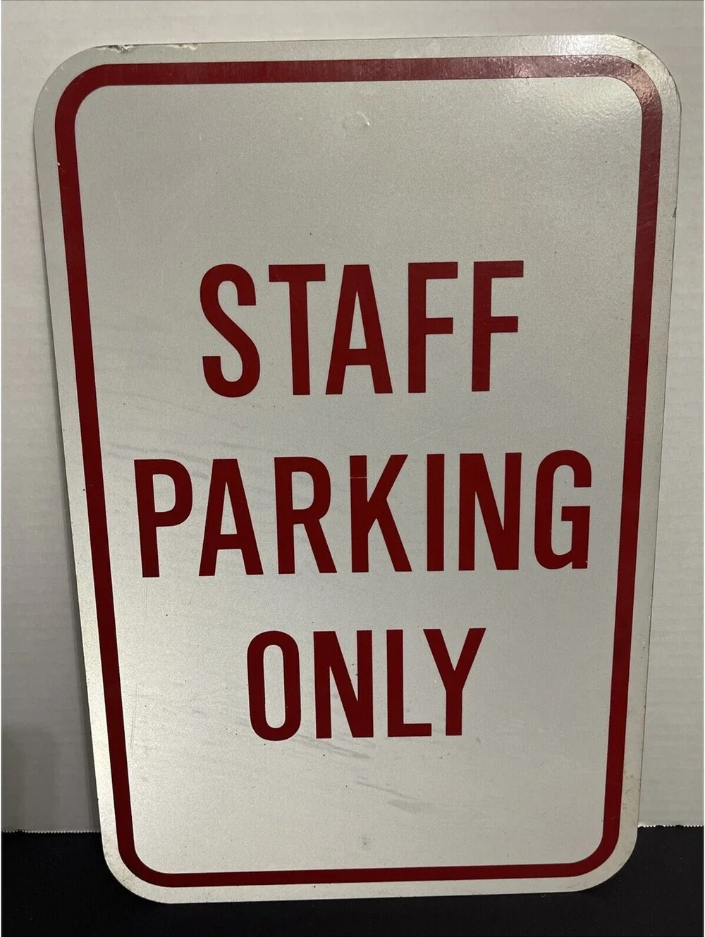 Vintage Staff Parking Only Metal Sign - 12